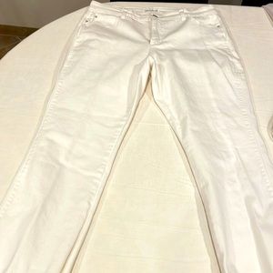 For the republic white jeans, ankle length with fringe size 14